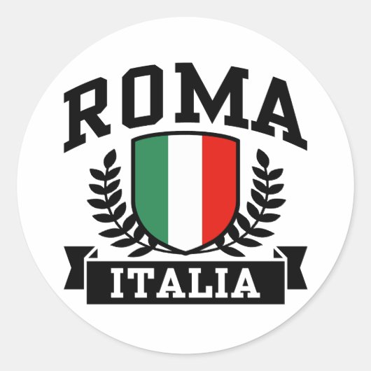 Roma Italia Ronde Sticker (Voorkant)
