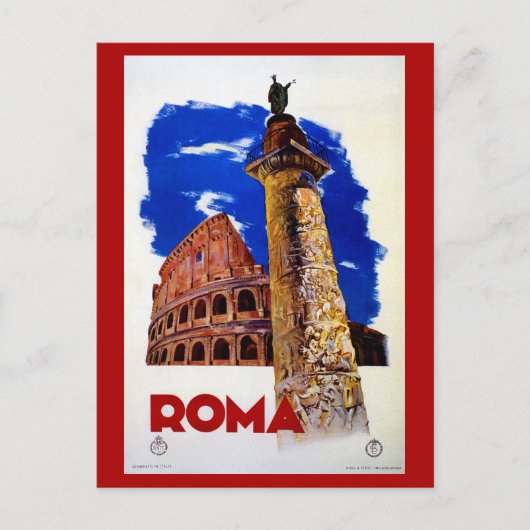Roma Italiaanse reis Rome Briefkaart (Voorkant)