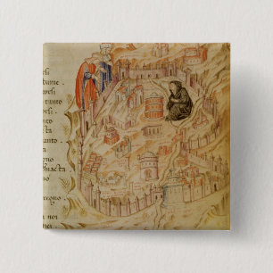 Roma La Veuve Vierkante Button 5,1 Cm