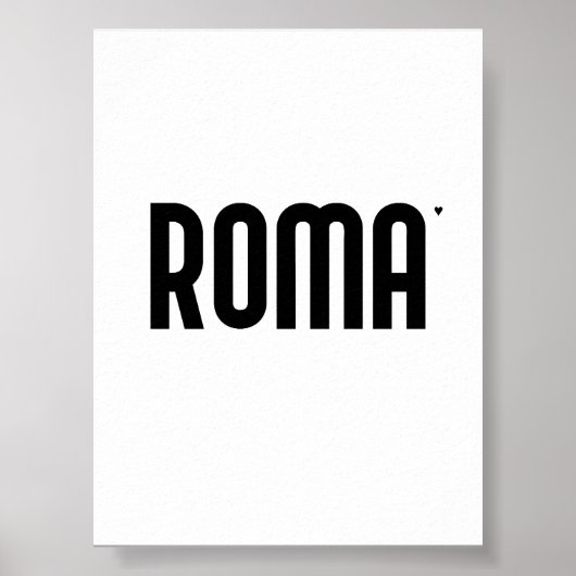 Roma - minimalistic typography poster (Devant)