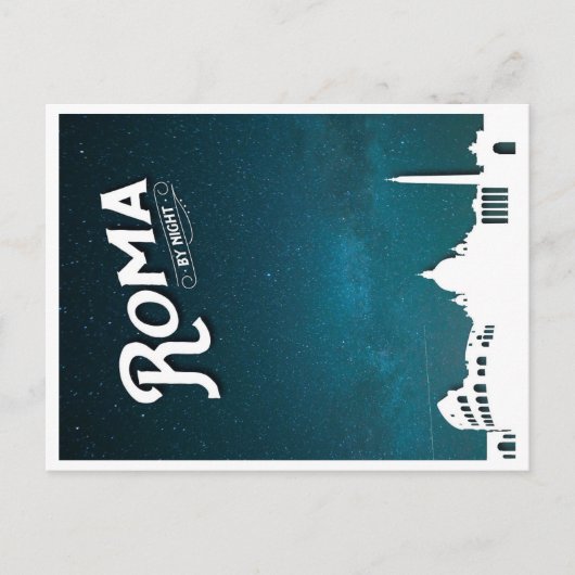 Roma 's nachts . briefkaart (Voorkant)