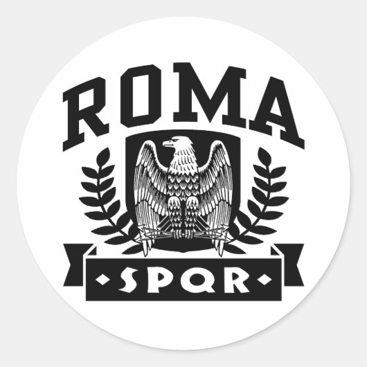Roma SPQR Ronde Sticker (Voorkant)