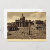 Roma, Vaticaan, Sint-Peter-plein Briefkaart (Voorkant / Achterkant)