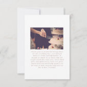 Romaanse foto subtiele gradiënt effect bruiloft bedankkaart (Achterkant)