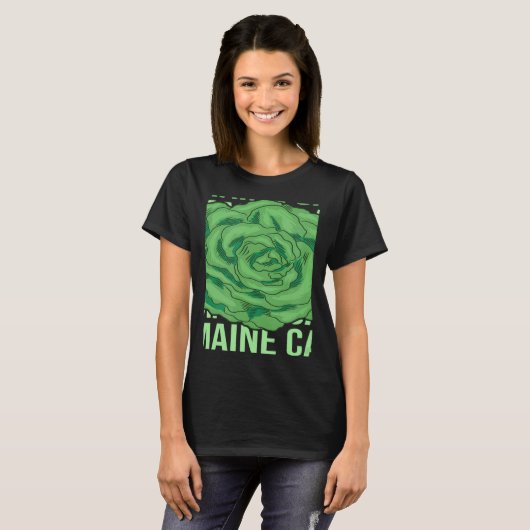 Romaine Calm Lettuce Vegetable Pun Gardening Fun T-shirt (Voorkant volledig)