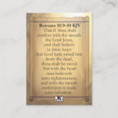 Romains 10:9-10 Cartes KJV (Devant)