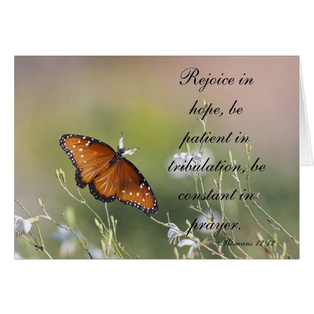 Romains 12:12 papillon (Devant horizontal)