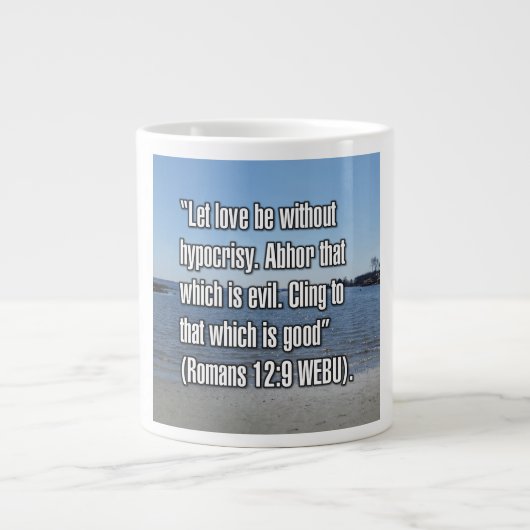 Romains 12:9 WEBU Mug (Devant)