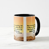 Romains 13:8 KJV Bible Verse Pic Mug Deux Tons (Devant droit)