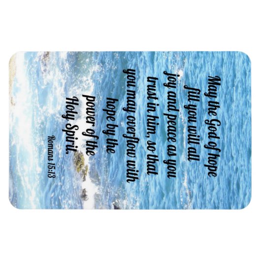 Romains 15:13. magnet de frigo (Horizontal)