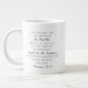 Romains 15:4 Mug verset biblique d'espérance