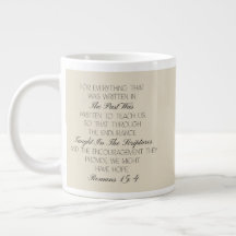 Romains 15:4 Mug verset biblique Espoir