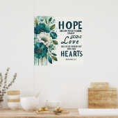 Romains 5:5 Écriture chrétienne affiche murale (Cuisine)
