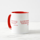 Romains 6:14 Bible Écriture Verse Mug à deux tons (Devant gauche)