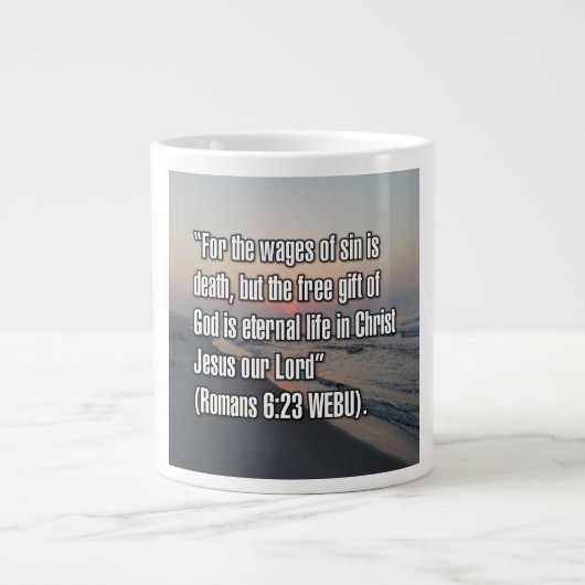 Romains 6:23 WEBU Mug (Devant)