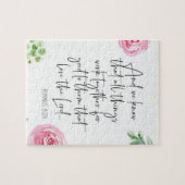 Romains 8:28 Bible Verse Puzzle (Horizontal)