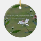 Romains 8:28 ornement céramique (Dos)