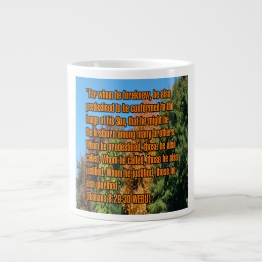 Romains 8:29-30 WEBU Mug (Devant)