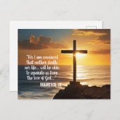 Romains 8:38-39 Écriture Carte postale (Devant / Derrière)