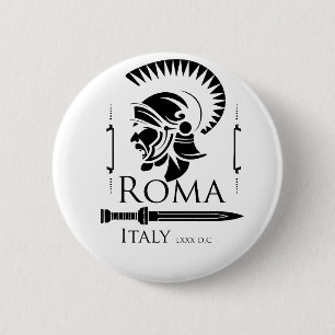 Roman Army - Legionair met Gladio Ronde Button 5,7 Cm