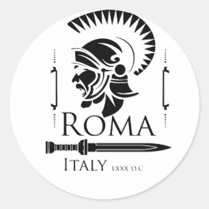 Roman Army - Legionair met Gladio Ronde Sticker