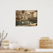 Roman Baths en Abbey V, Bath, Somerset, England Poster (Keuken)