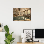 Roman Baths en Abbey V, Bath, Somerset, England Poster (Thuiskantoor)