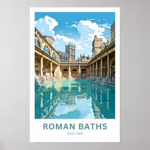 Roman Baths Engeland Reisprint Poster