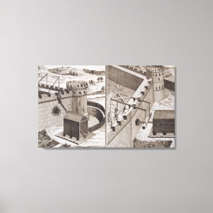 Roman Battering Rams uit de 'Encyclopedie des S' Canvas Afdruk