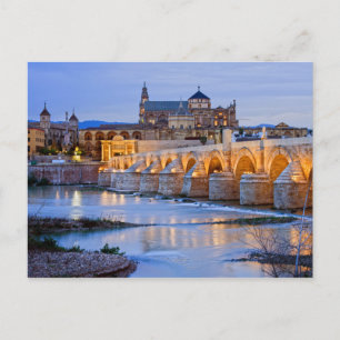 Roman Bridge en Mezquita Cathedraal in Cordoba Briefkaart