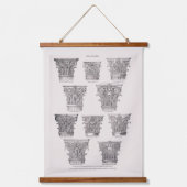 Roman Capital Styles Classical Architecture Hangend Wandkleed (Voorkant)