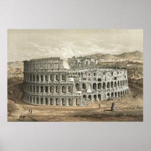 Roman Coliseum Art Poster