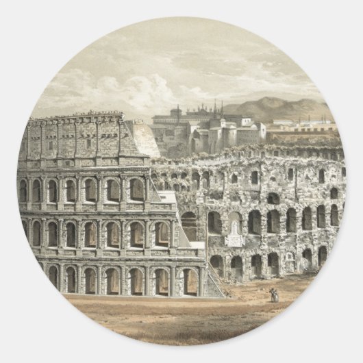 Roman Coliseum  Art Ronde Sticker (Voorkant)
