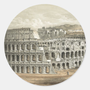 Roman Coliseum  Art Ronde Sticker