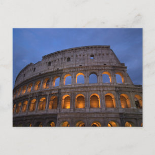 Roman Colosseum bij nacht Briefkaart