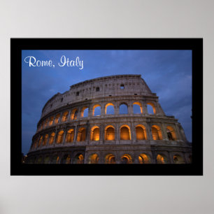 Roman Colosseum bij nacht Poster