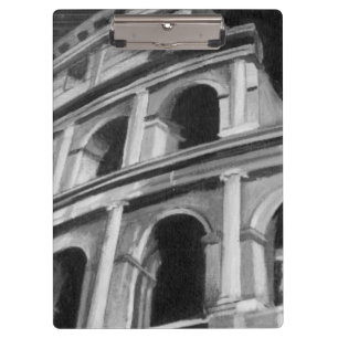 Roman Colosseum met Architecturaal Tekeningen Klembord
