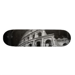 Roman Colosseum met Architecturaal Tekeningen Skateboard