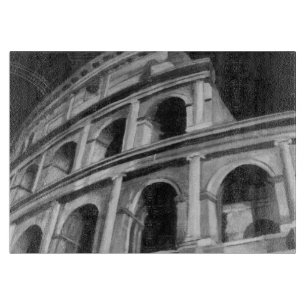 Roman Colosseum met Architecturaal Tekeningen Snijplank