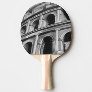 Roman Colosseum met Architecturaal Tekeningen Tafeltennisbatje
