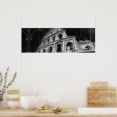 Roman Colosseum met Architectural Drawings Poster (Keuken)