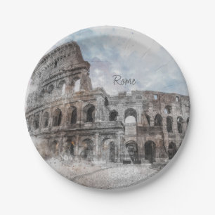 Roman Colosseum Rome Italië Papieren Borden –  Bordje