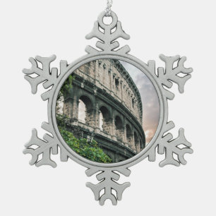 Roman Colosseum Tin Sneeuwvlok Ornament