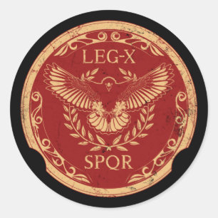 Roman Eagle Legio X Shield Ronde Sticker