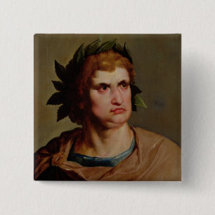 Roman Emperor, eventueel Nero c.1625-30 Vierkante Button 5,1 Cm