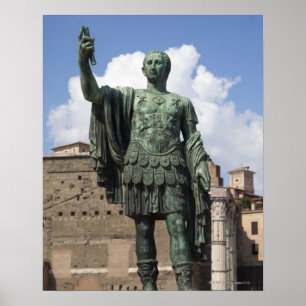 Roman Emperor-standbeeld Poster