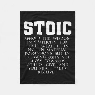 Roman Empire Boek Stoic Quote Premium Fleece Deken