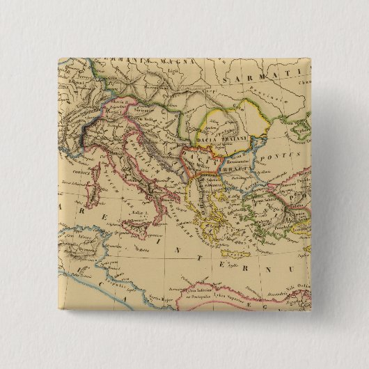 Roman Empire onder Constantine en Trajan Vierkante Button 5,1 Cm (Voorkant)