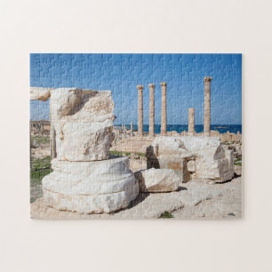 Roman Forum en resten van beeld, Sabratha, AZ Legpuzzel