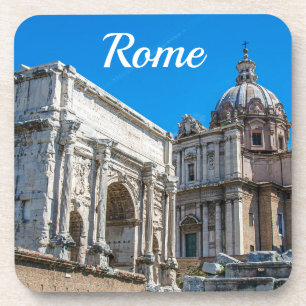 Roman Forum ruins in Rome, Italië Bier Onderzetter